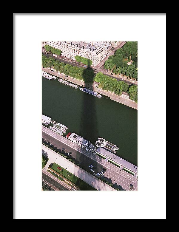 France Framed Print featuring the photograph The Shadow of the Tower by Jim Feldman