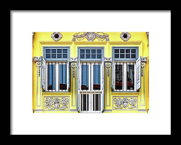 Singapore Framed Print featuring the photograph The Singapore Shophouse 22 by John Seaton Callahan