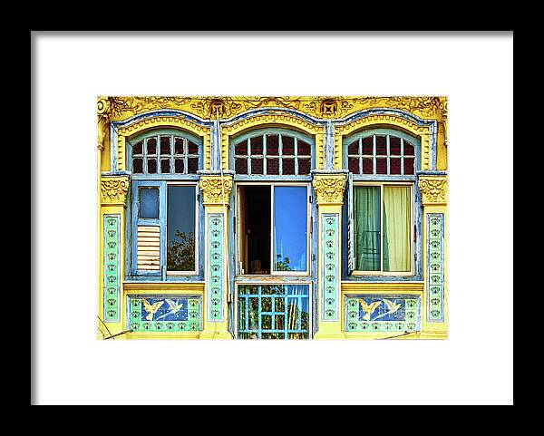 Singapore Framed Print featuring the photograph The Singapore Shophouse 27 by John Seaton Callahan