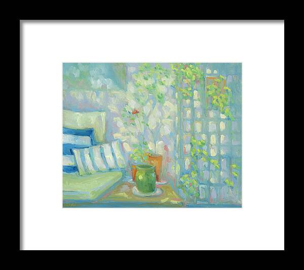 Garden Framed Print featuring the painting The Single Hibiscus by Roger Clarke