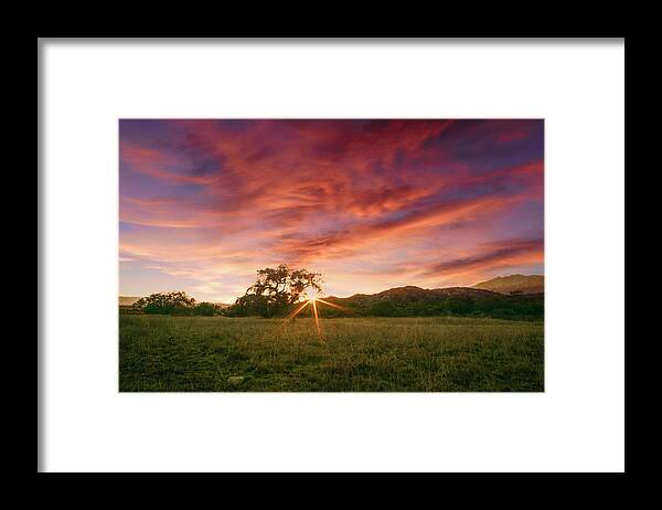 Sunset Framed Print featuring the photograph The Sky is Ablaze with Sunset Colors 2 by Lindsay Thomson