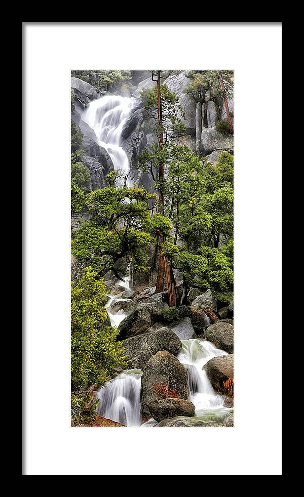  Framed Print featuring the photograph The Slide Waterfall - Yosemite National Park by William Rainey