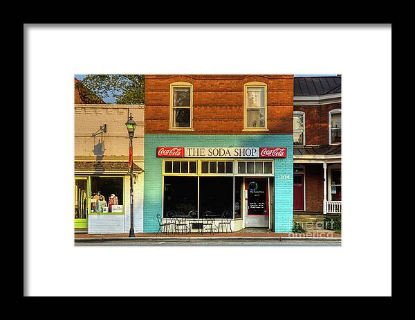Soda Shop Framed Print featuring the photograph The Soda Shop by Amy Dundon