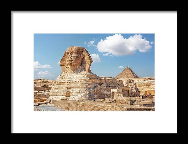 Ancient Framed Print featuring the photograph The Sphinx by Manjik Pictures