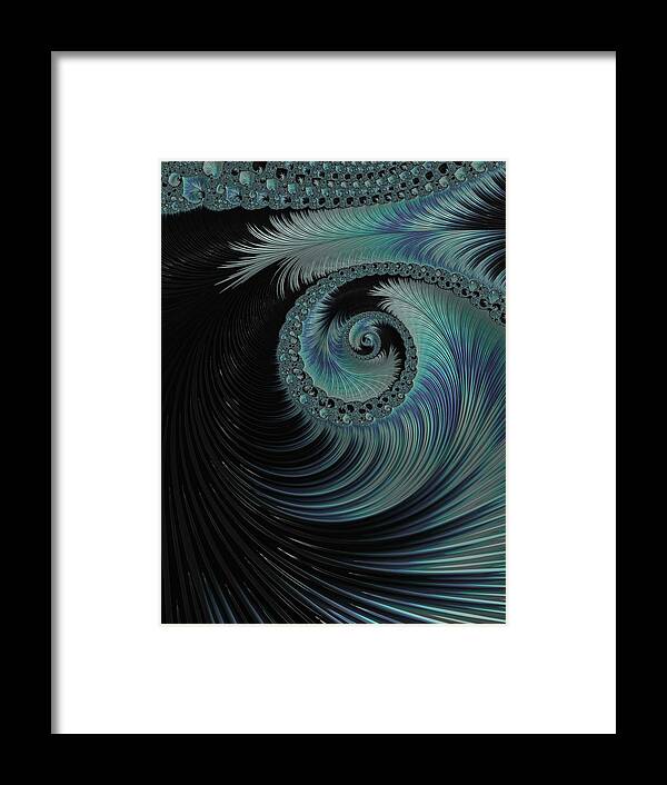 Fractal Framed Print featuring the digital art The Spiral #2 by Mary Ann Benoit