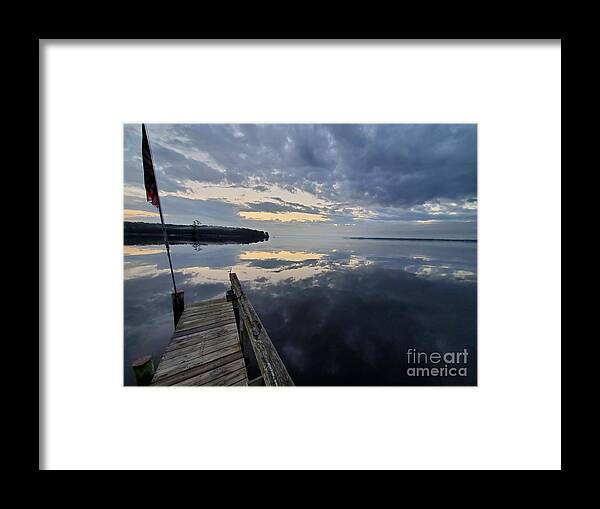 Reflection Framed Print featuring the photograph The Stillness of Morning by Elena Pratt