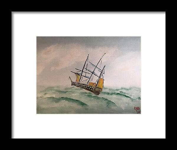  Framed Print featuring the painting The Storm by John Macarthur