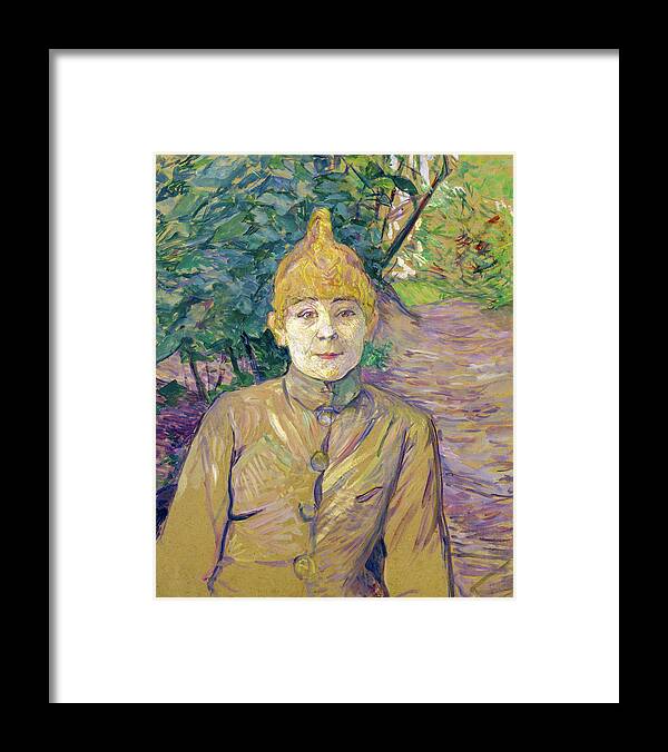 Figurative Framed Print featuring the painting The Streetwalker 1891 by Henri de Toulouse Lautrec