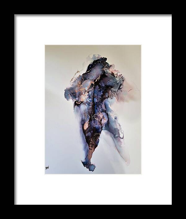 Human Framed Print featuring the painting The Struggle Within by Angela Marinari