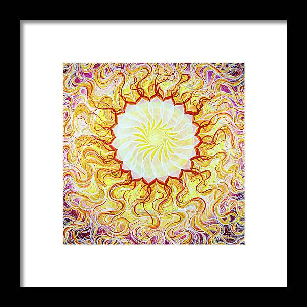 Copyright Victoria Tara Framed Print featuring the painting The Sun by Victoria Tara