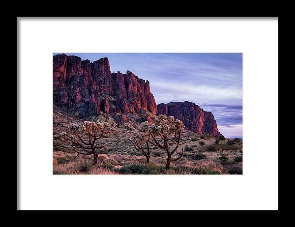 Arizona Framed Print featuring the photograph The Superstition Foothills by Saija Lehtonen