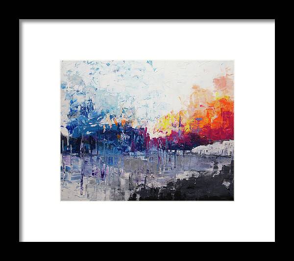 Winter Framed Print featuring the painting The Symphony of a Winter Morning by Linda Bailey
