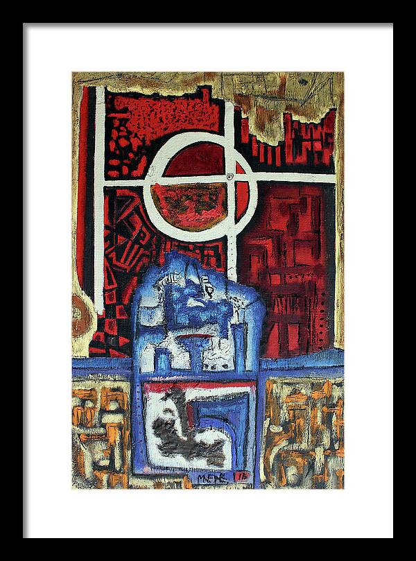 African Art Framed Print featuring the painting The Target Is I by Michael Nene