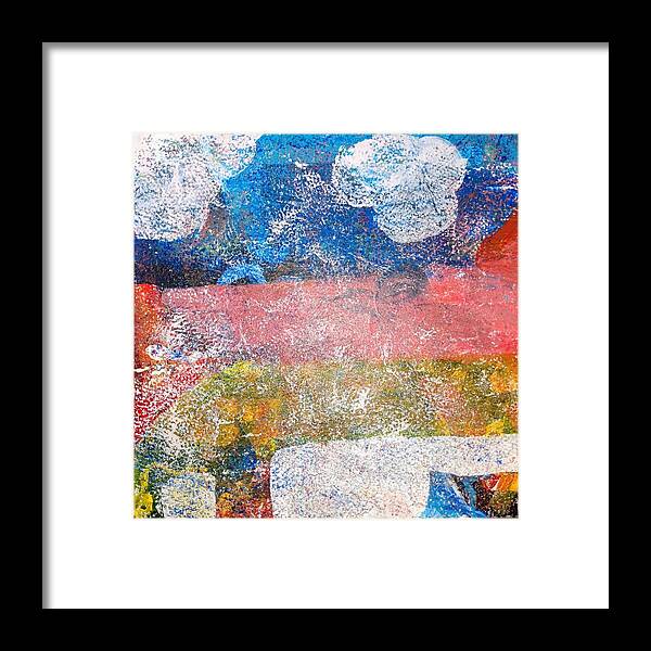 Colorful Framed Print featuring the painting The Terrain by Suzanne Berthier