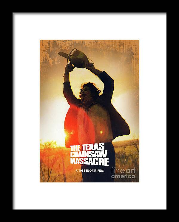 Movie Poster Framed Print featuring the digital art The Texas Chainsaw Massacre by Bo Kev