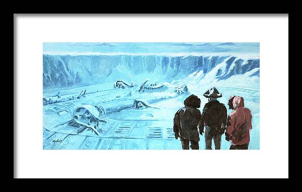 The Thing Framed Print featuring the painting The Thing - Discovery by Sv Bell