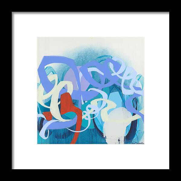 Abstract Framed Print featuring the painting The Things We Knew by Claire Desjardins