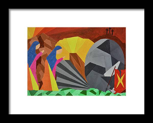 Abstract Framed Print featuring the painting The Third Day by Jonathan A