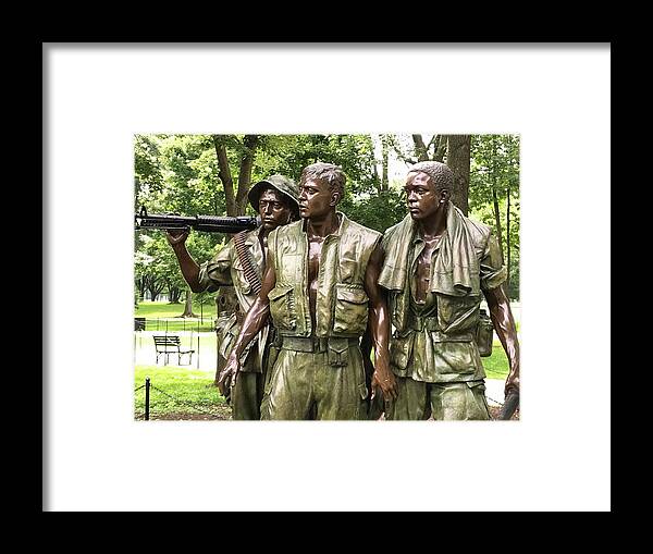 Three Framed Print featuring the photograph The Three Soldiers by Lee Darnell