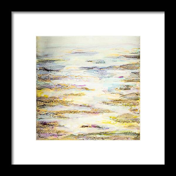 Abstract Framed Print featuring the digital art The Tidelands II - Colorful Abstract Contemporary Acrylic Painting by Sambel Pedes