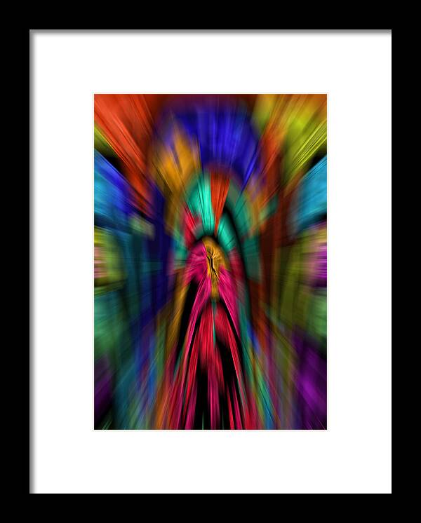 Abstract Framed Print featuring the digital art The Time Tunnel in Living Color - Abstract by Ronald Mills