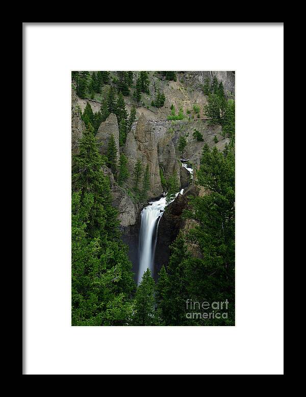 The Tower Falls Framed Print featuring the photograph The Tower Falls by Amazing Action Photo Video