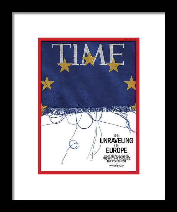 Europe Framed Print featuring the photograph The Unraveling of Europe by Illustration by Craig Ward for TIME