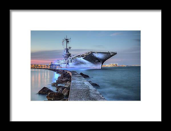 Uss Lexington Framed Print featuring the photograph The USS Lexinton the Blue Ghost by JC Findley