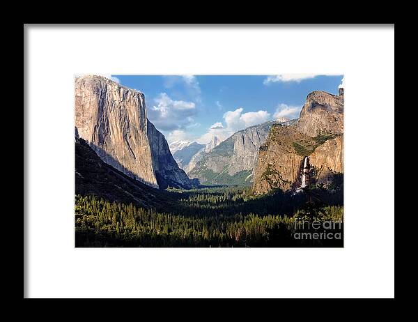America Framed Print featuring the photograph The Valley Sight by the Tunnel View Overlook - Yosemite National Park - California - U.S.A by Paolo Signorini