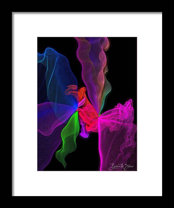 Abstract Framed Print featuring the photograph The Veils - Abstracts - Series #6 by Barbara Zahno