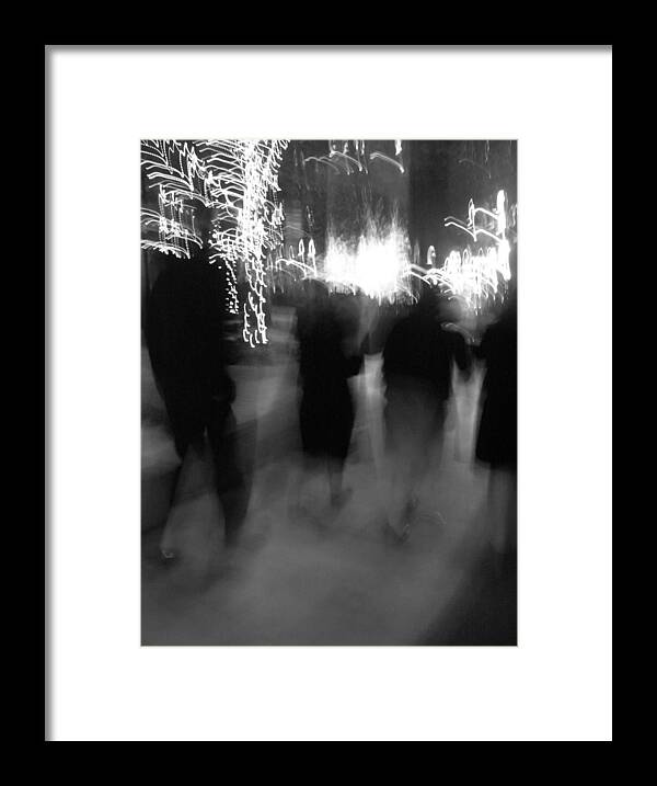 Black & White Framed Print featuring the photograph The Walk by Heather E Harman