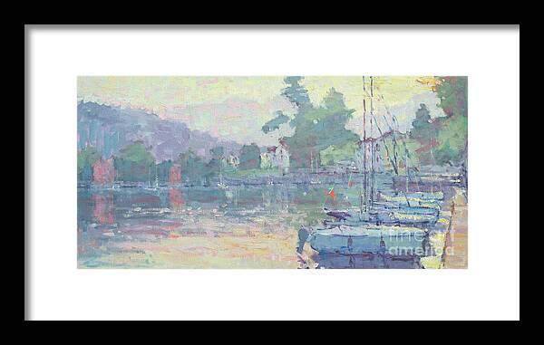 Lenno Framed Print featuring the painting The Warmth of Grey by Jerry Fresia