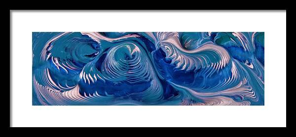 - The Wave - Painting - Acrylic On Canvas Framed Print featuring the photograph - The Wave by THERESA Nye