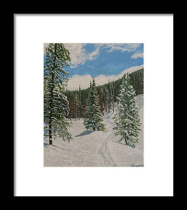 Winter Framed Print featuring the painting The Way Home by Greg Miller