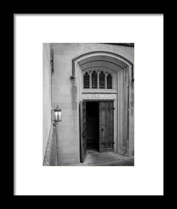 National Cathedral Framed Print featuring the photograph The Way of Peace by Mary Lee Dereske