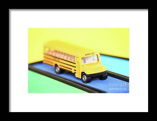 School Framed Print featuring the photograph The way to knowledge is through books by Mendelex Photography
