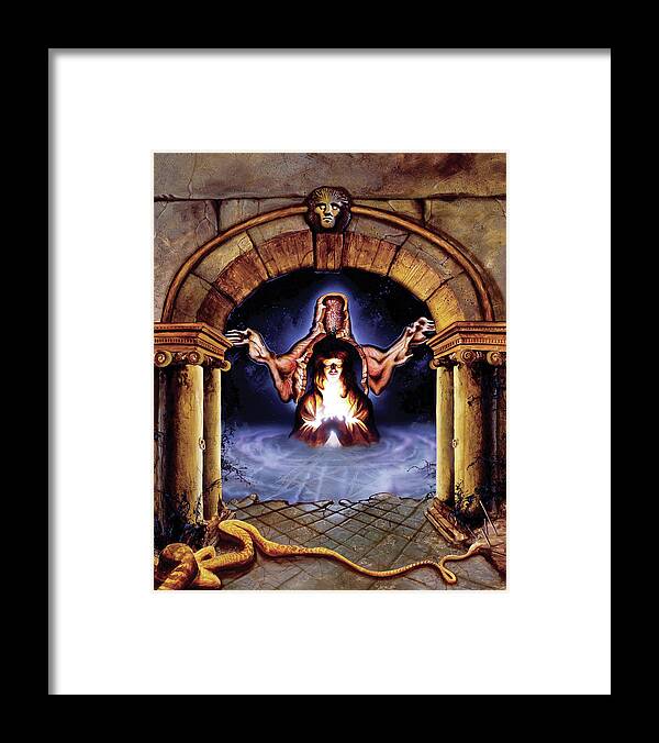 Gothic Framed Print featuring the painting The Welcome by Sv Bell
