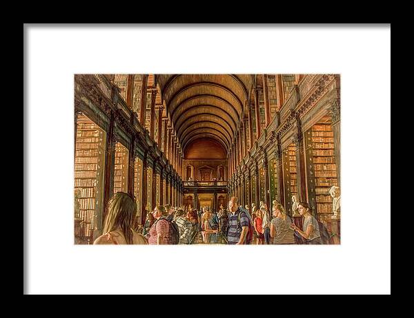 Book Of Kells Framed Print featuring the photograph The World's Library by Marcy Wielfaert