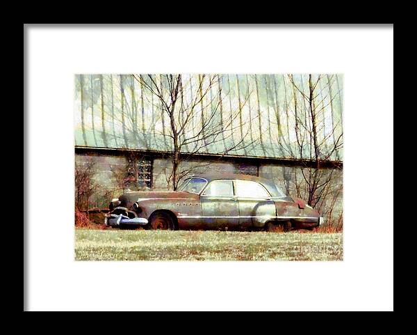Car Framed Print featuring the photograph Those were the Days - 49 Buick Roadmaster by Janine Riley
