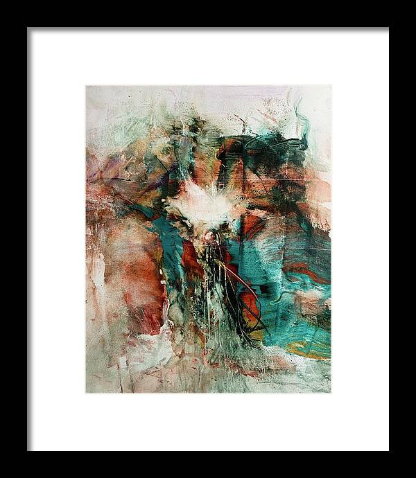 Abstract Art Framed Print featuring the painting Thread of Intent by Rodney Frederickson
