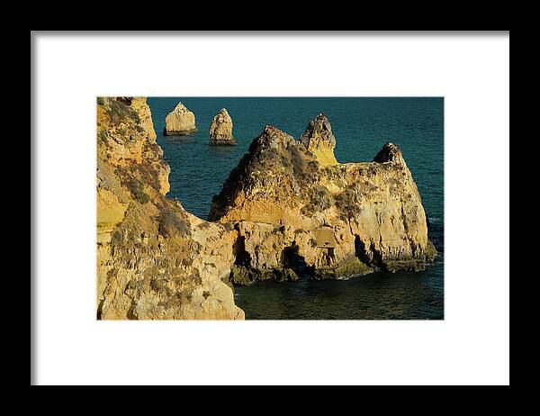 Algarve Framed Print featuring the photograph Three Brothers Beach overview in Algarve by Angelo DeVal