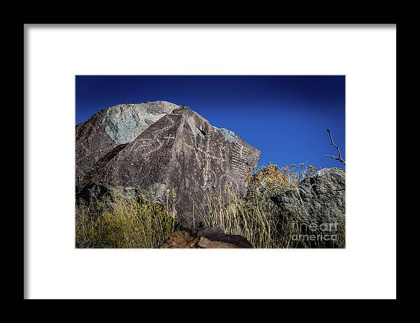 Ancient Framed Print featuring the photograph Three Rivers Petroglyphs #28 by Blake Webster