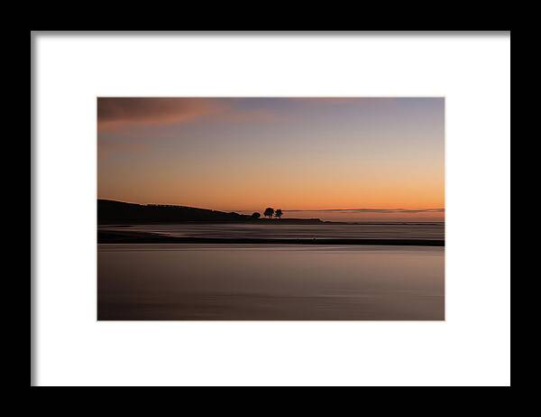 Dawn Framed Print featuring the photograph Three trees at dawn by Johannes Brienesse