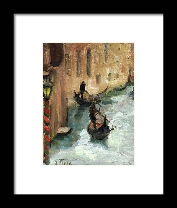 Venice Framed Print featuring the painting Peaceful times 2 by Ashlee Trcka