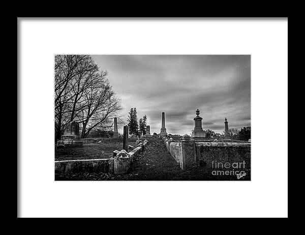 Maine Framed Print featuring the photograph Through the Headstones by Alana Ranney