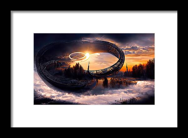 Stargate Framed Print featuring the painting Through the Stargate, 04 by AM FineArtPrints