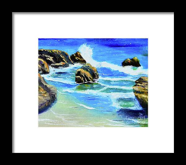Tide Framed Print featuring the painting Tide by Mary Scott