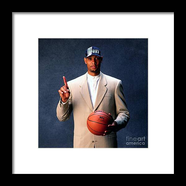 Nba Pro Basketball Framed Print featuring the photograph Tim Duncan by Andy Hayt