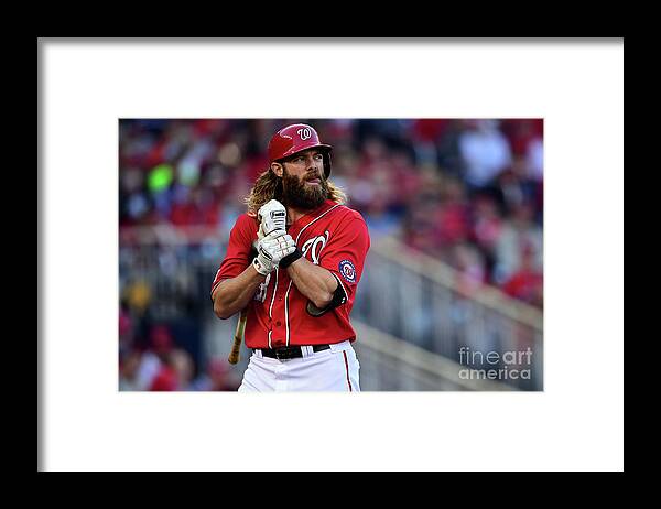 Game Two Framed Print featuring the photograph Tim Hudson and Jayson Werth by Patrick Smith