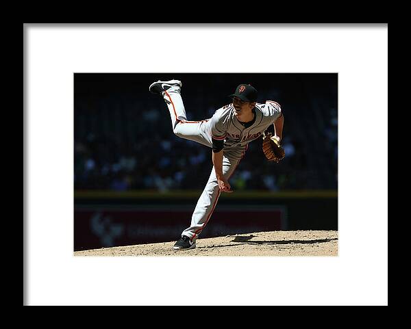 Tim Lincecum Framed Print featuring the photograph Tim Lincecum by Christian Petersen